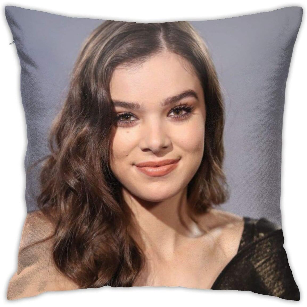 Hailee Steinfeld Pillow Case Fashion Square Pillowcase Decorative Throw Cushion Cover for Holiday Birthday Gift 18in18in