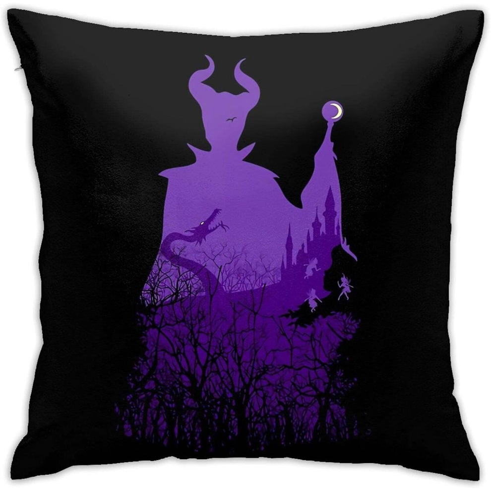 Maleficent Pillow Covers, Pillow Case Cushion Cover for Sofa Couch Decor 18"x18"