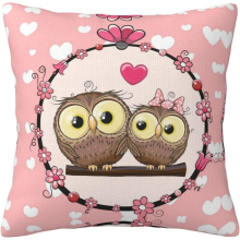 Cute Owls Pillow Case Covers Print Decorative Throw Pillow Covers For Room Sofa cmxcm