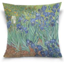 Blue Viper Van Gogh Painting Irises Decorative Square Throw Pillow Case Cushion Cover