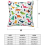 Colorful Dinosaurs Pillow Case Covers Print Cotton Decorative Pillow Case Protector For Room SofaBlackx 4