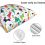 Colorful Dinosaurs Pillow Case Covers Print Cotton Decorative Pillow Case Protector For Room SofaBlackx 5