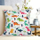 Colorful Dinosaurs Pillow Case Covers Print Cotton Decorative Pillow Case Protector For Room SofaBlackx 6