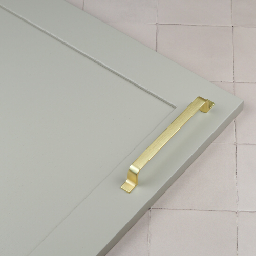 (160mm Handle) Brushed Brass Cabinet Strap Handles 128mm 160mm 2