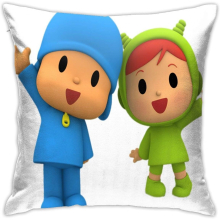 Pocoyo and Nina Pillow Cases Double Sided Printing Bolster Square Pillow Cases 18inchx18inch