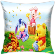 Winnie The Pooh Pillow Cases Housewife Cotton soft plain dyed for bedroom Home pillow cover Home Plain 18"x18"