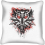 Splatter White Wolf Cushion 18"x18" 1