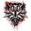Splatter White Wolf Cushion 18"x18" 2
