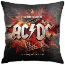 Ac Dc Cushion Covers Soft Decorative Throw Pillowcases for Couch,Bed,Sofa 18"x18"