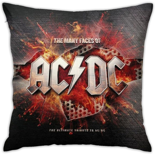 Ac Dc Cushion Covers Soft Decorative Throw Pillowcases for Couch,Bed,Sofa 18"x18"