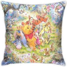 Winnie The Pooh Pillow Cases Housewife Cotton soft plain dyed for bedroom Home pillow cover Home Plain 18"x18"