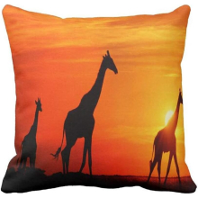 Giraffe Wallpaper Image Background Pillow Case 18"x18"