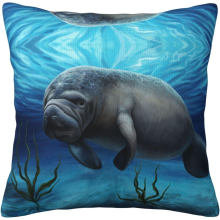 Cute Manatee Pillow Case Covers Print Decorative Throw Pillow Covers For Room Sofa cmxcm