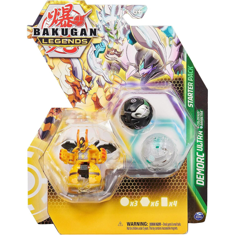 BAKUGAN Legends Starter Pack 3-Pack Demoric Ultra Colossus Barbetra