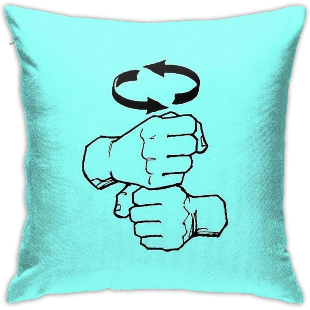 Coffee Asl Cushion Throw Pillow Cover Decorative Pillow Case For Sofa Bedroom 18"x18"-image-OPC-PCTRGJF-NEW