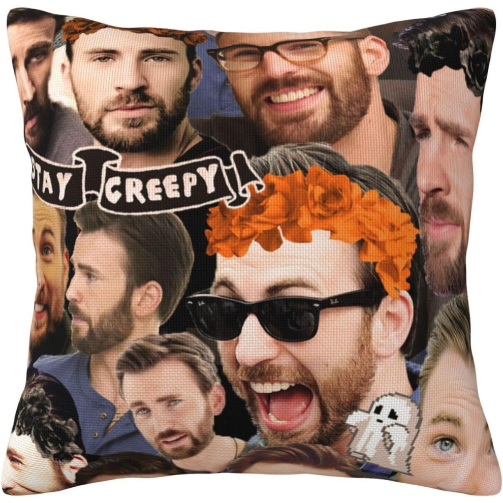 Chris Actor Evans Linen Decorative Throw Pillow Pillowcases Square Cushion Case Floor Pillowcases-image-OPC-PCTRH8V-NEW