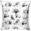 Square Pillow Cover Badgers Playtime 1