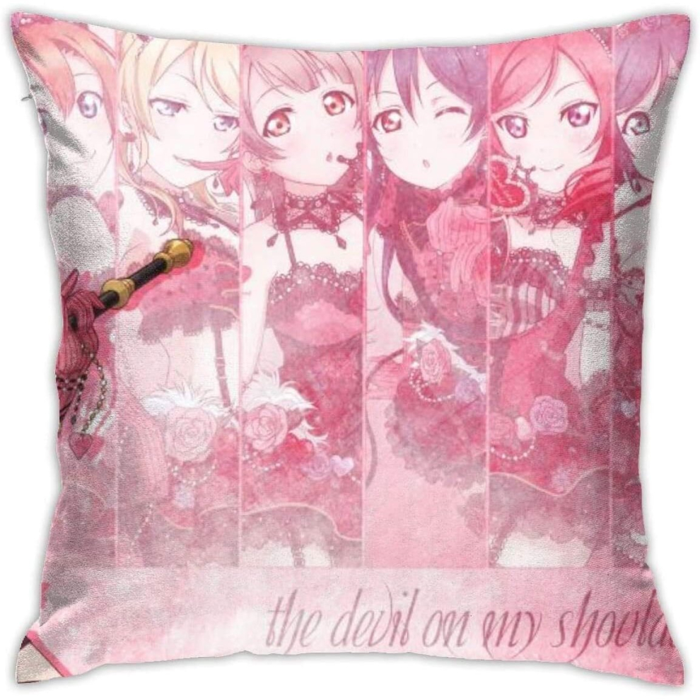 Throwing Pillowcase Pillowcase Home Decoration Bed Decor Cushion Cover-hoshizora Rin 18"x18"-image-OPC-PCTRHSG-NEW
