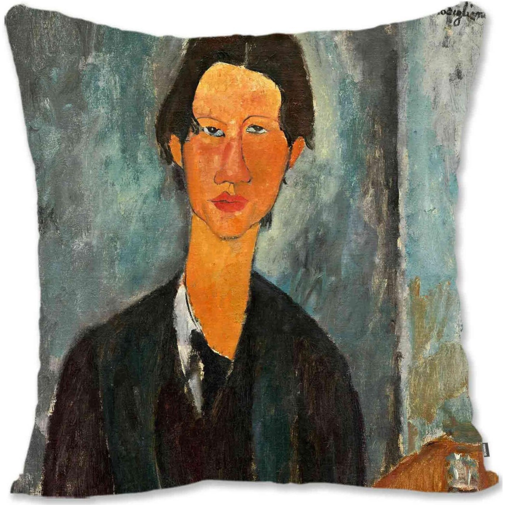 Decorative Throw Pillow Case Cover  Modern Man Portrait Art - Modigliani - Man In Sit AM-Chaim Soutine Am-image-OPC-PCTRHVC-NEW