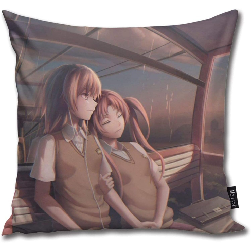 A Certain Scientific Railgun(6) Pillow Cushion Covers 18x18inchs,Cute Throw Pillow Cases for Couch Bedroom Car-image-OPC-PCTRDJT-NEW