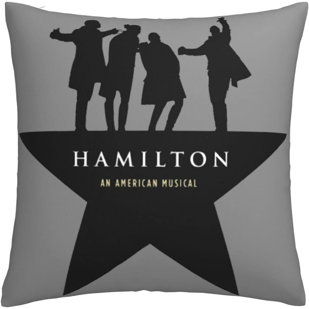 Kerota Hamilton The Musical Cushion Covers 45 X 45 Cm Square Throw Pillowcases For Sofa Bedroom With Invisible Zipper 18 X 18 Inch Sets Of 1