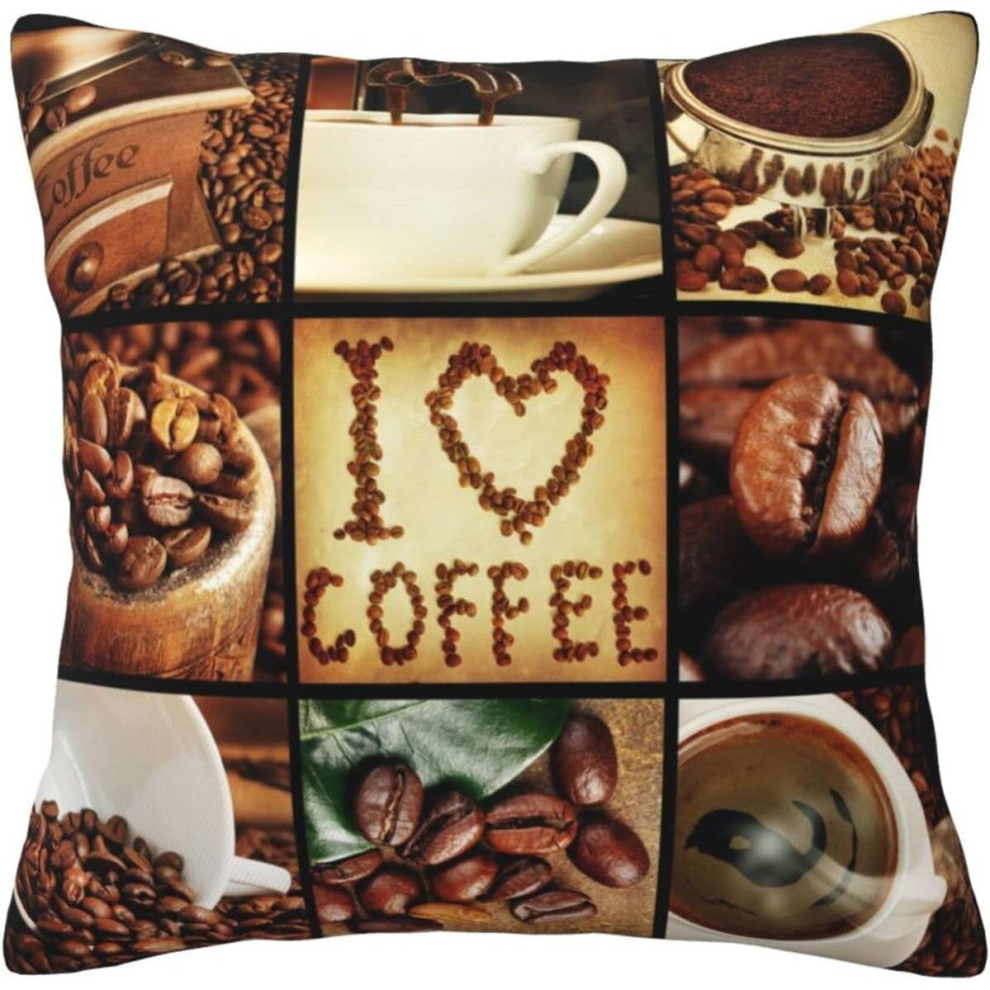 Coffee Collage Pillow Case Covers Print Cotton Decorative Pillow Case Protector For Room SofaBlackx-image-OPC-PCTRMPY-NEW