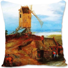Landscape With Travellers Passing a Cottage and a Miller to a Windmill