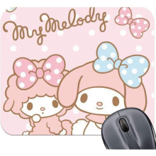 Gaming Mouse Pad,Cute Mouse Mat with Design,Waterproof and Non-Slip Rubber Base Office Mousepad - my melody (Size: 9.45x 7.87 x 0.08 Inch)