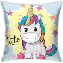 Pillow Case Designed as A for Children Full-Width Double-Sided Printed Plush Pillow Cover Sizein 18" x 18"(Include Pillow core)