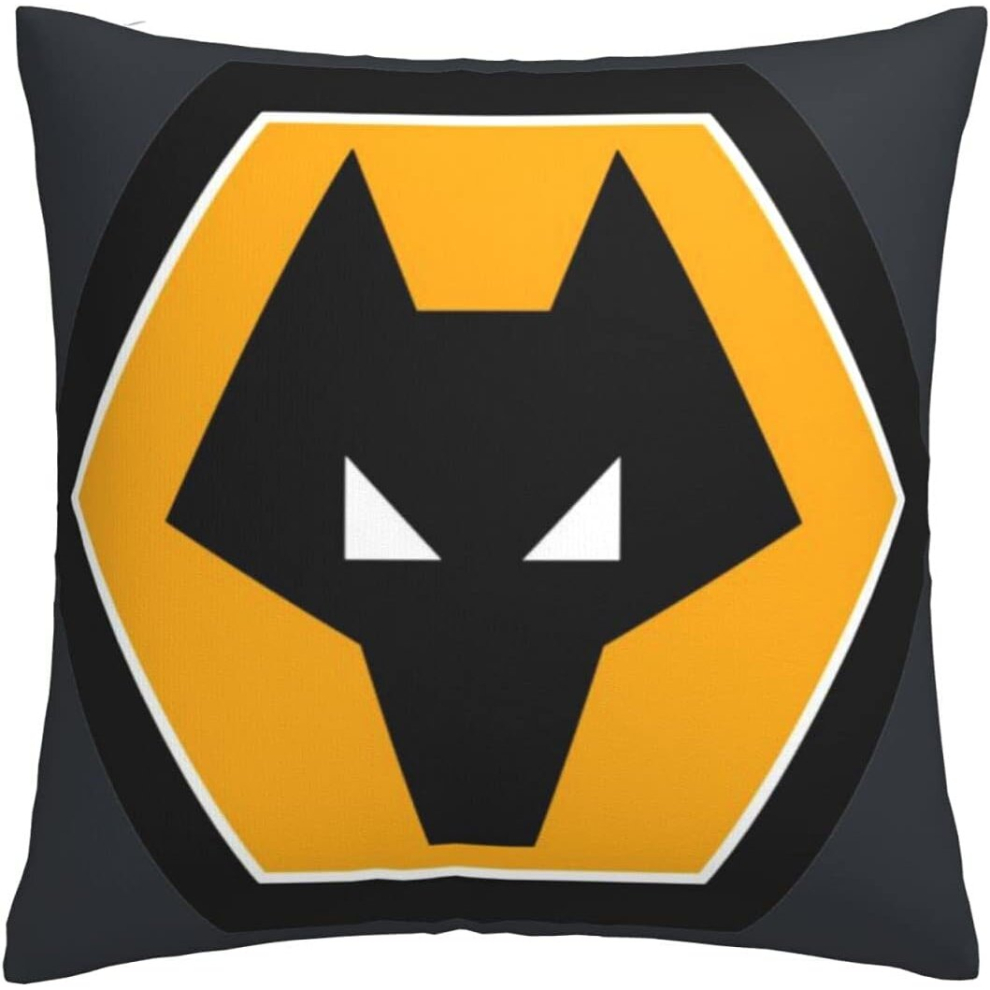 Wolves Fc Logo Cushion Covers 45 X 45 Cm Square Throw Pillowcases For Sofa Bedroom With Invisible Zipper 18 X 18 Inch Sets Of 1