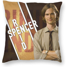 Criminal Minds Spencer Reid Square PillowCase for Bedroom Decor Home Sofa Car Decoration Throw Pillow Covers 18"x18"