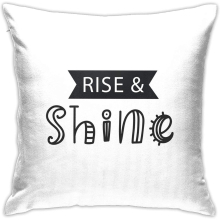 Rise and Shine Inspirational Hipster Kids Poster Throw Pillow Case Home Decorative for Living Room Bedroom Sofa Chair 18X18 Inch Pillowcase 45X45cm