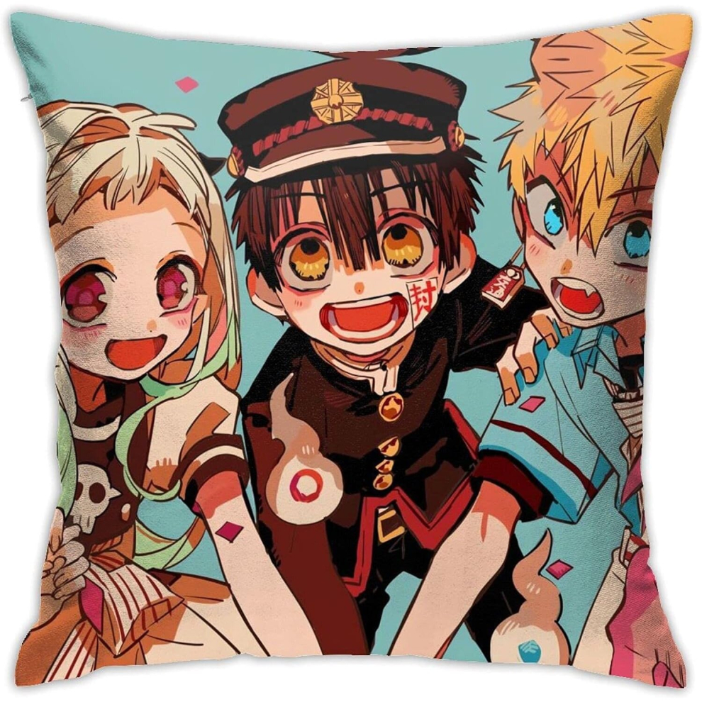 Toilet-Bound Hanako-Kun Anime Pillow Double-Sided Stylish Printing Throw Pillow Cases Soft Pillowcase Bedroom Sofa Decorative Cushion Cover 18"18" in-image-OPC-PCTRRHN-NEW
