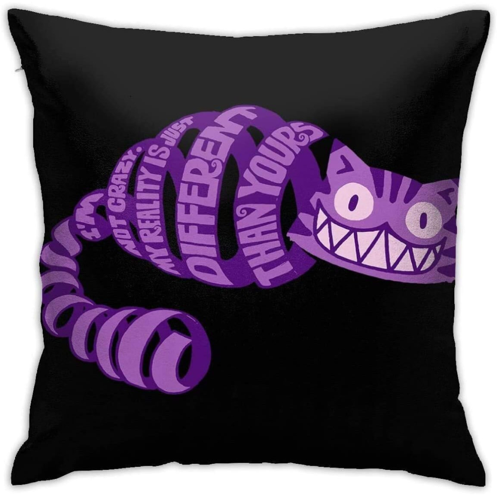 Throwing Pillow Case Pillow Case Bedside Farmhouse, Home Decoration Of The Cushion Cover-cheshire Cat Reality 18"x18"-image-OPC-PCTRRK5-NEW
