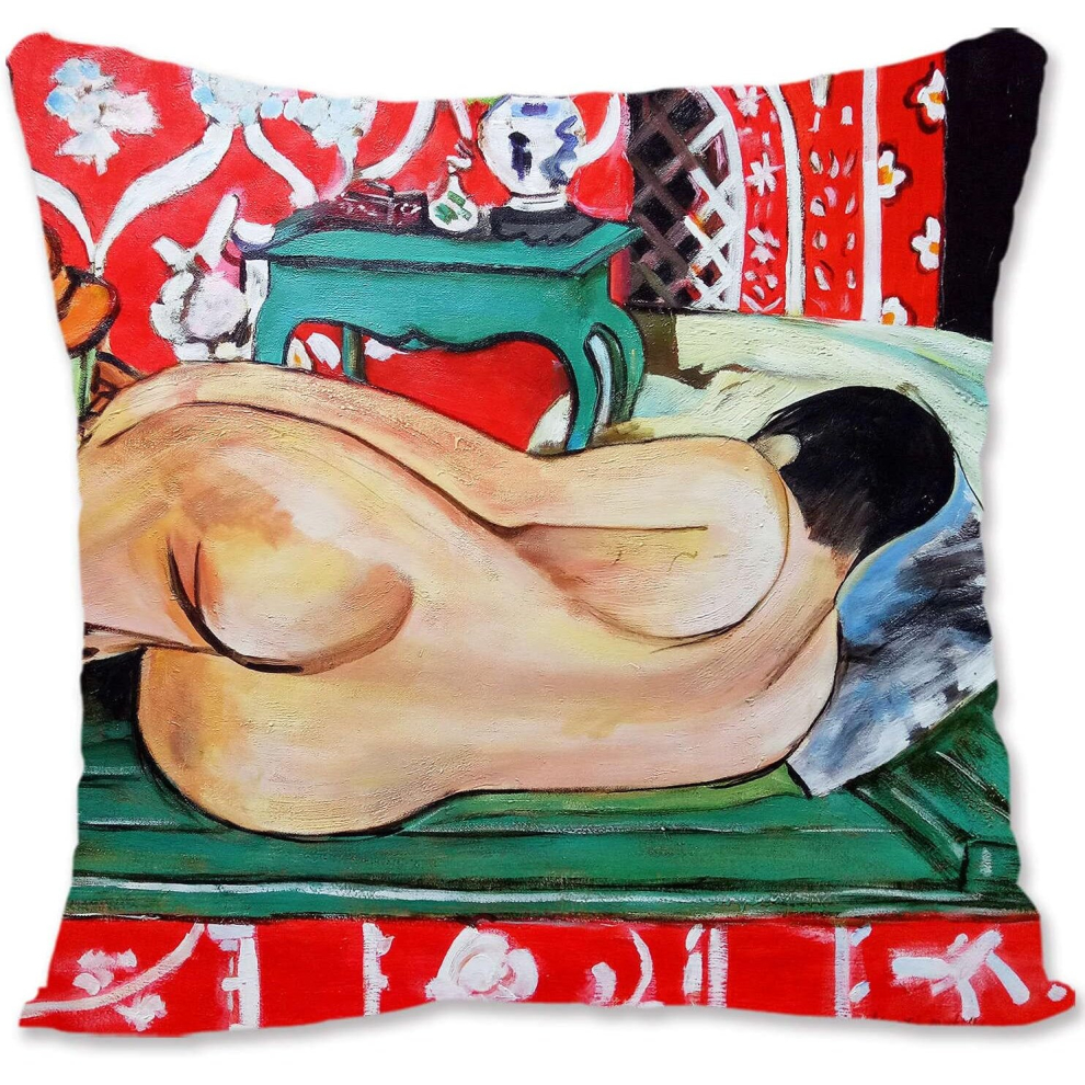 Decorative Throw Pillow Case Cover Human Art - Matisse - Seated Riffian B-A Nude Lying on Her Back B-image-OPC-PCTRSWK-NEW