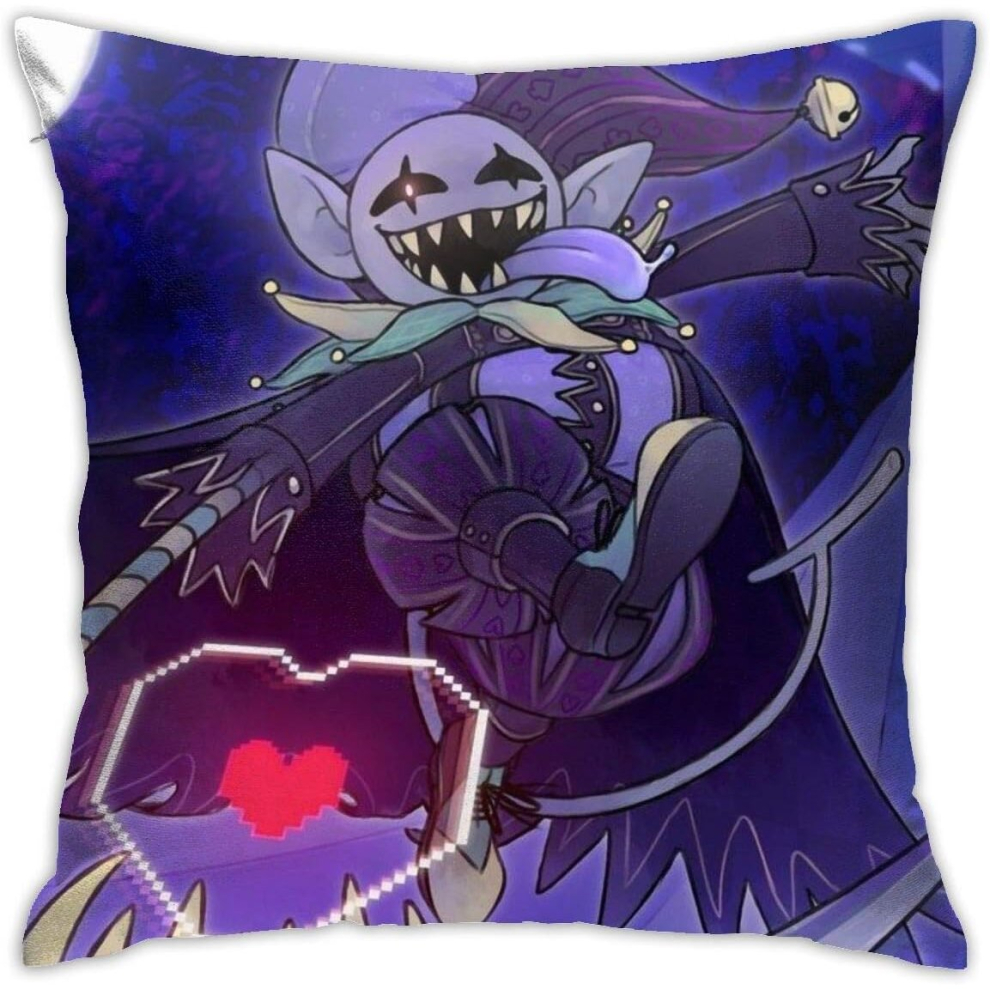 Pillow Covers Decorative Home Decor Pillow Deltarune Jevil Decor Pillow for Family And Friends 18"x18"