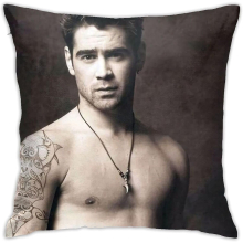 Colin Farrell Pillow Covers Pillow Cases Soft Cushion Cover Decorative Throw Pillow Sofa Car Square Pillowcase for Home Bed Decor(18x18in)