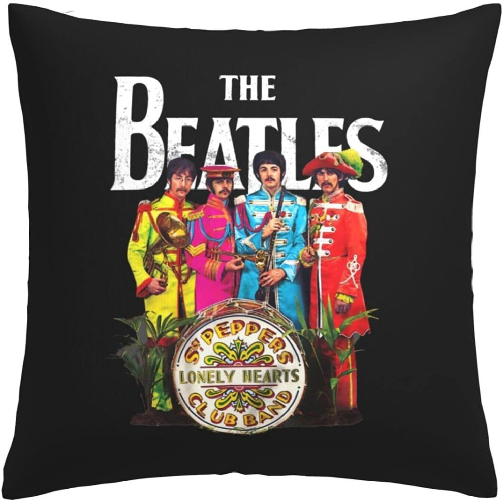 Beatles Cushion Covers 45 X 45 Cm Square Throw Pillowcases For Sofa Bedroom With Invisible Zipper 18 X 18 Inch Sets Of 1