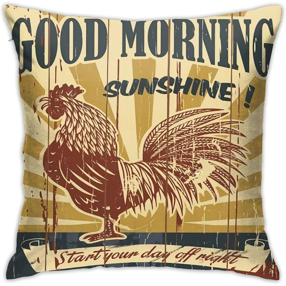 Square Rooster Throw Pillow Covers-image-OPC-PCTRVRK-NEW