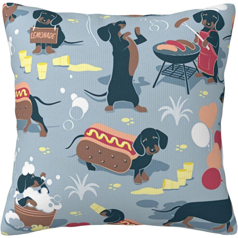 Hot Dogs And Lemonade Pillow Case Covers Print Decorative Throw Pillow Covers For Room Sofa cmxcm-image-OPC-PCTRVXX-NEW