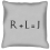 R+L=J Black Game Of Thrones Cushion 18"x18" 1