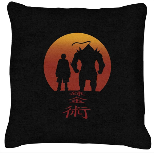Full Metal Alchemist Red Background Cushion 18"x18"