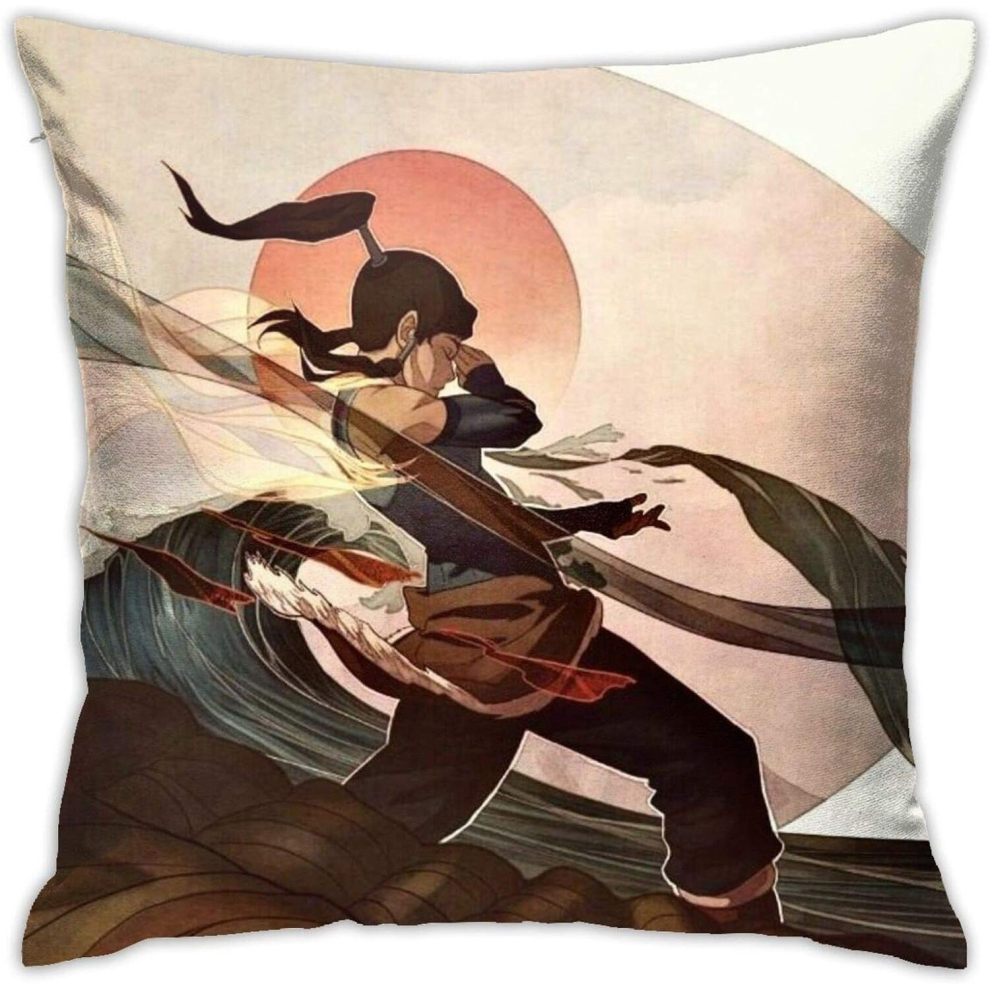 The Last Legend Airbender of Korra Aang Ultra Soft Comfortable Pillow Covers Home Sofa Decorative 18x18 inch