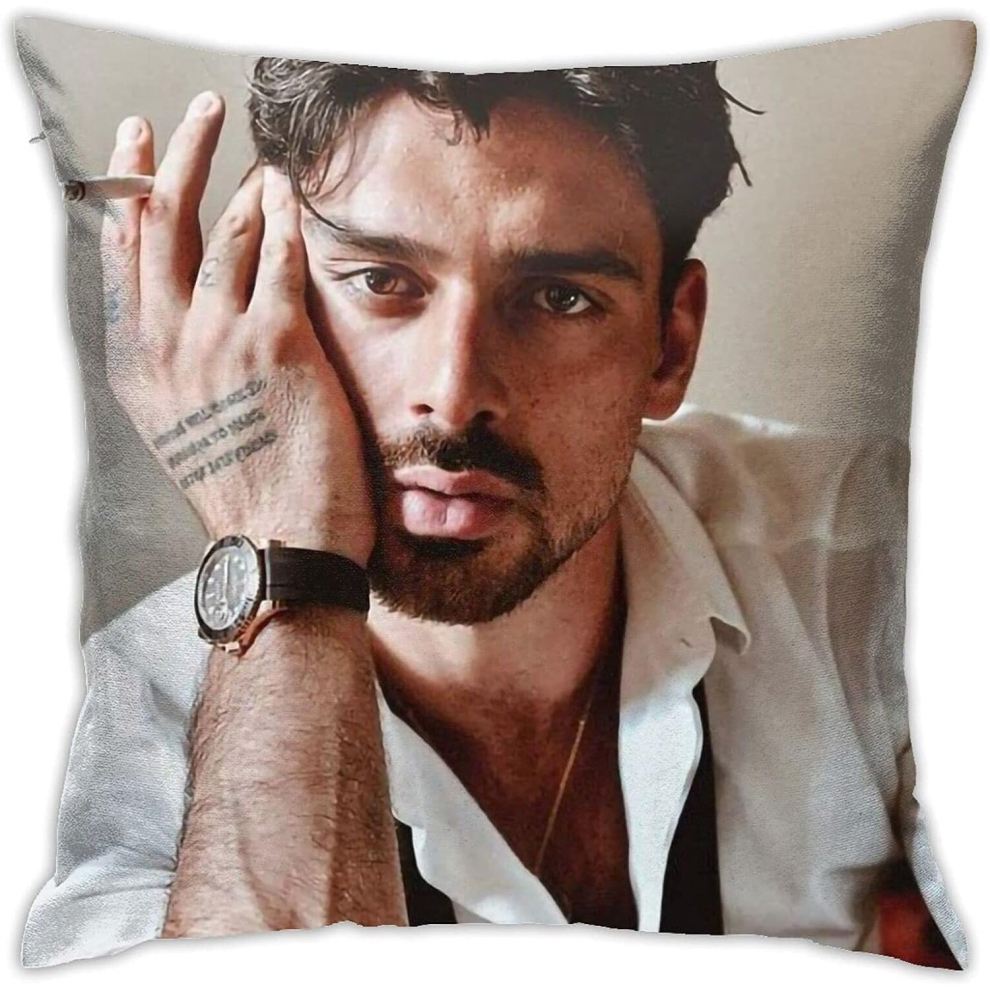 Michele Morrone Pillow Covers Standard Size Square PillowCase Pillow Cushion Cover for Sofa Couch Decor Home Decorations 18"x18"-image-OPC-PCTRXBY-NEW