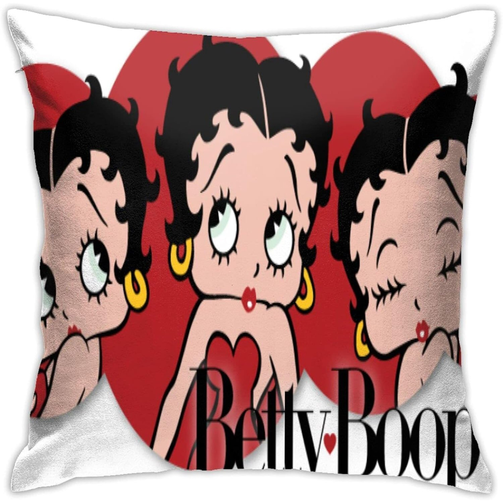 Betty Boop Cushion Covers,Super Soft Short Plush Cushion Cover,Pillow Covers for Decor,Cushion Covers Decoration 18"x18"