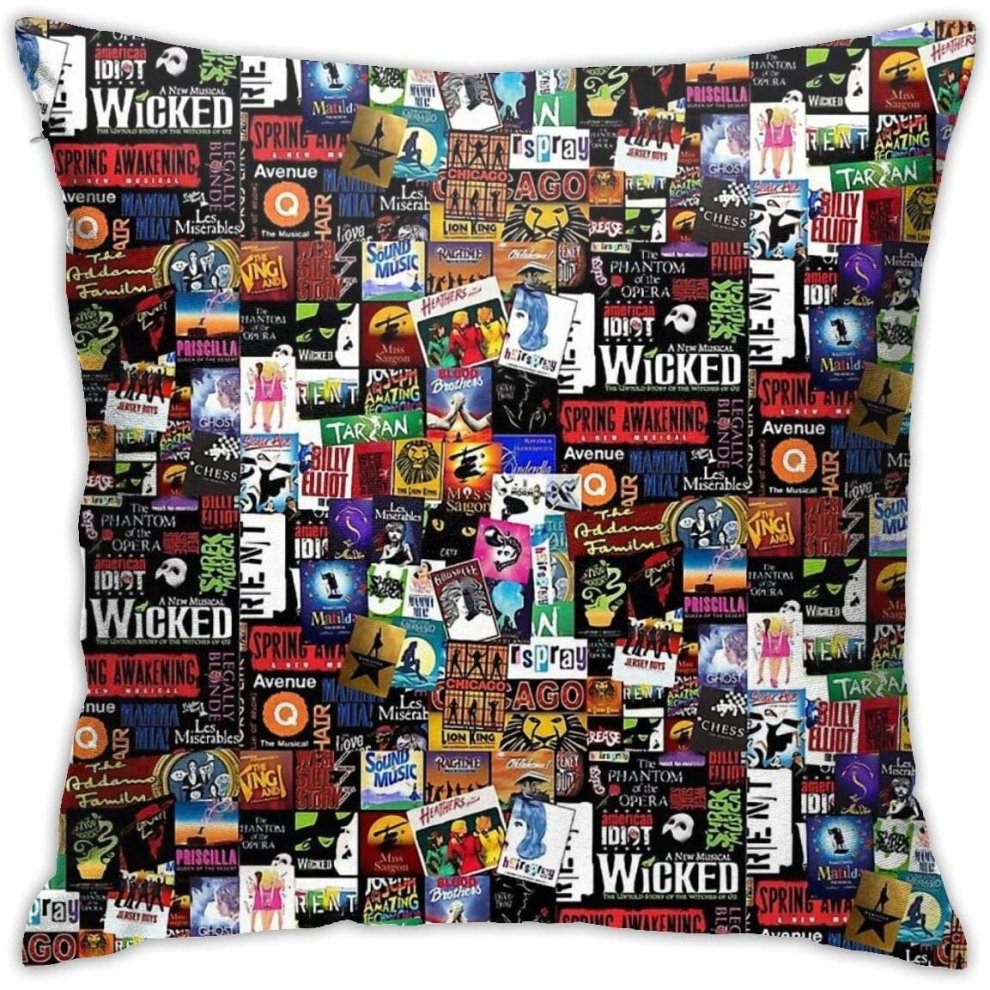 Musical Collage Hug Pillowcase Home Decoration Bed Decor Cushion Cover 18"x18"