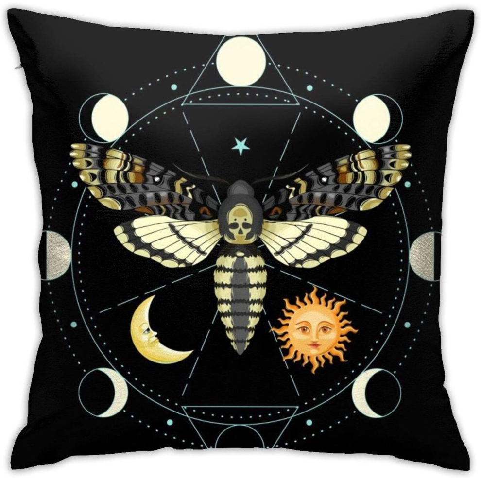 Death Head Hawk Moth Throw Pillow Covers 18 x 18 Inch-image-OPC-PCTRZ98-NEW