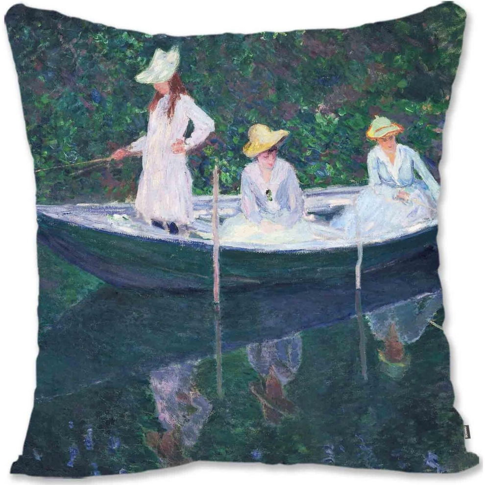 Decorative Toss Pillow Case Cover Protector Human Art - Monet - Women At The Garden At Ville d'Avray MO-In the NorvÃ©gienne  Mo-image-OPC-PCTS2QT-NEW