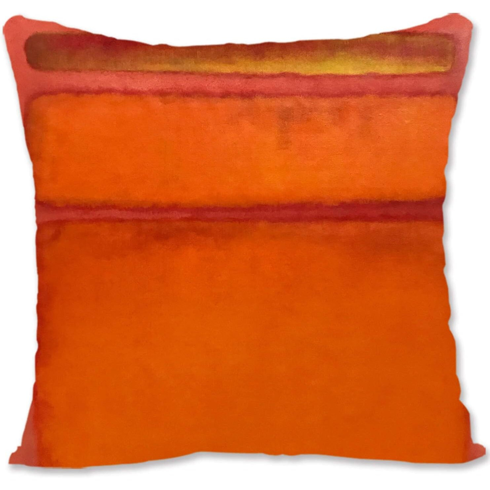Decorative Toss Pillow Case Cover Protector Color Field Art - Rothko - Light Cloud Dark Cloud  B-Orange Red Yellow  B-image-OPC-PCTS5MF-NEW