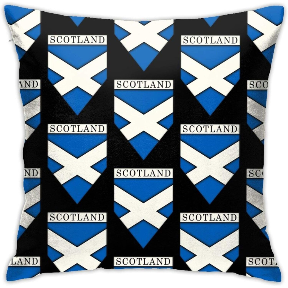 Home & Games & Scottish Saltire Crest Scotland Flag Pillowcases, Floor Pillowcases, Sofa Cushions Cushion Covers 18"x18"